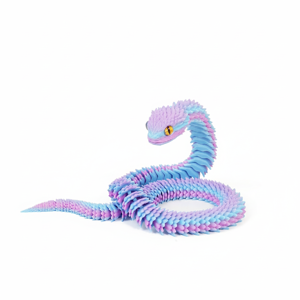 Фигурка подвижная 3D змея антистресс с драконьей чешуей 30 см (195) Фигурка подвижная 3D змея антистресс с драконьей чешуей 30 см (195)