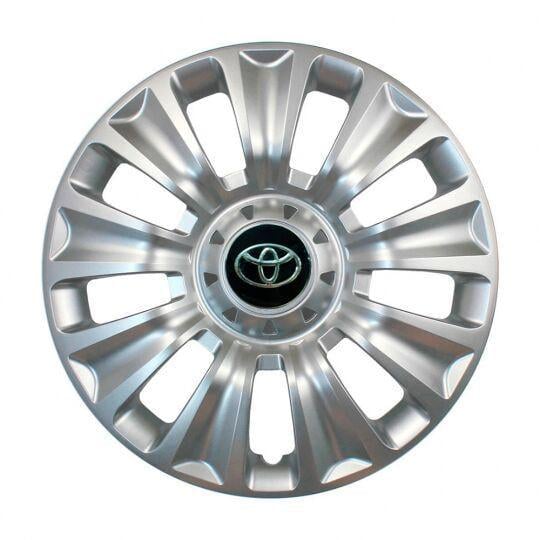 Автомобильные колпаки SKS 424 R16 с логотипом Toyota 4 шт. Серебристый