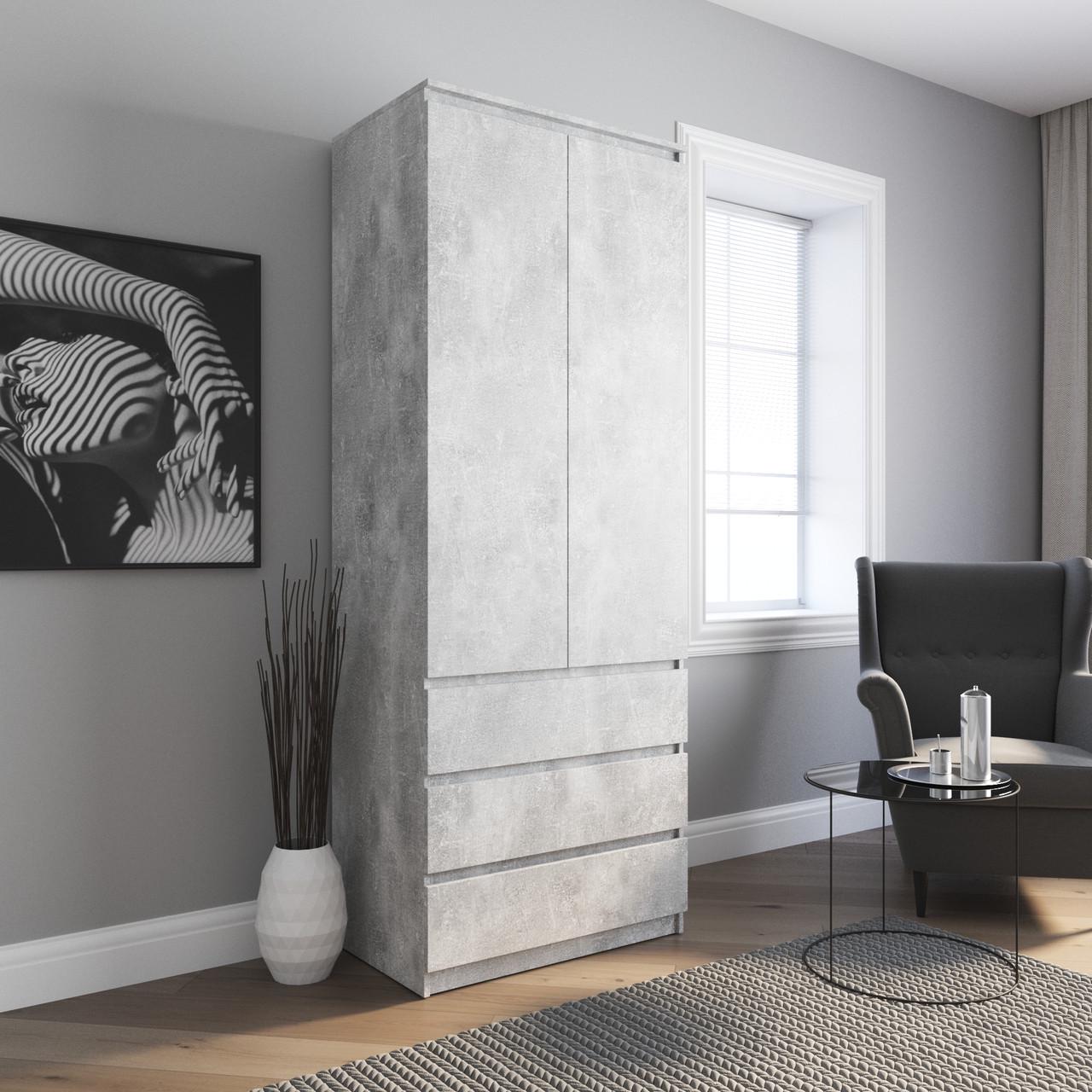 Шафа гардеробна Вайс R-9 802х500х2110 мм Бетон (30821250) - фото 1 Шафа гардеробна Вайс R-9 802х500х2110 мм Бетон (30821250) - фото 1