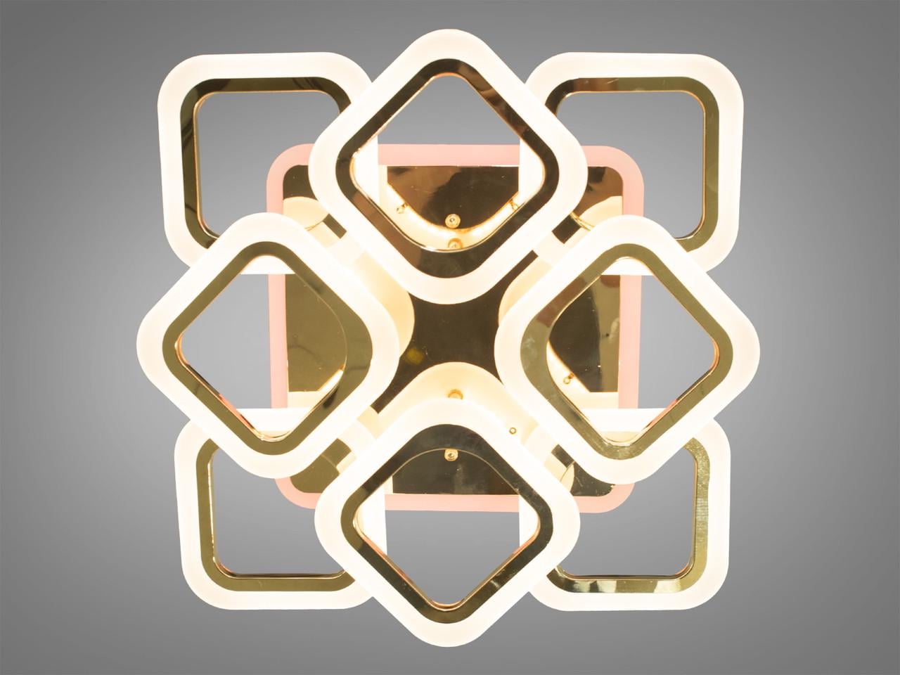 Люстра с пультом и LED подсветкой AS8060-4+4G-LS 110W на 16 м2 (1488828981)