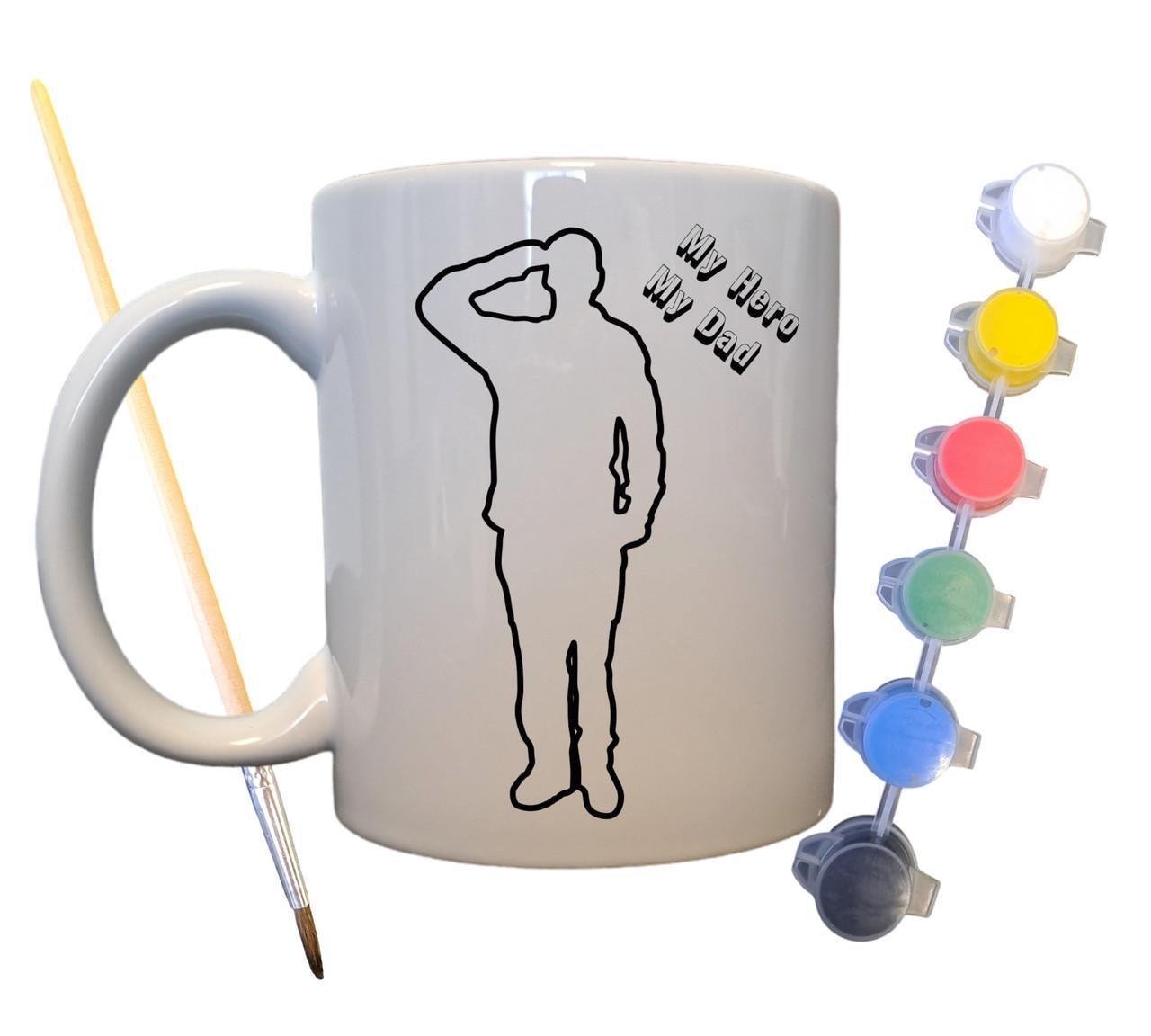 Набор для творчества кружка раскраска Мой папа мой герой 330 мл Белый (КР0066)