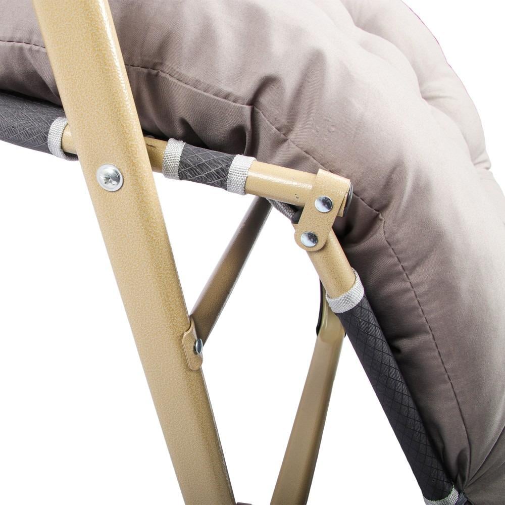 Шезлонг-крісло садовий Bonro B-02 з подушкою Сірий - фото 5