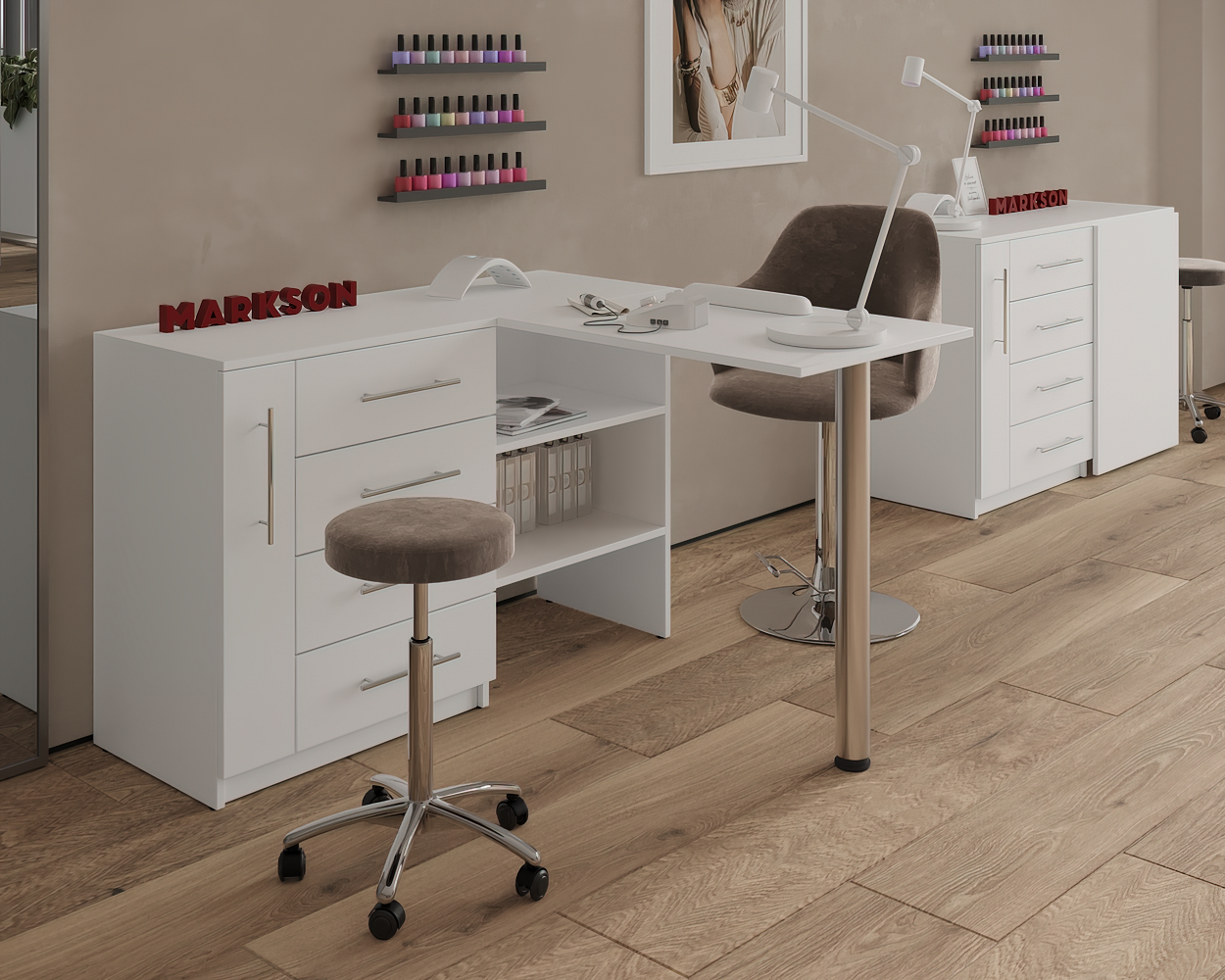 Маникюрный стол-комод М135 складной (м135) - фото 3