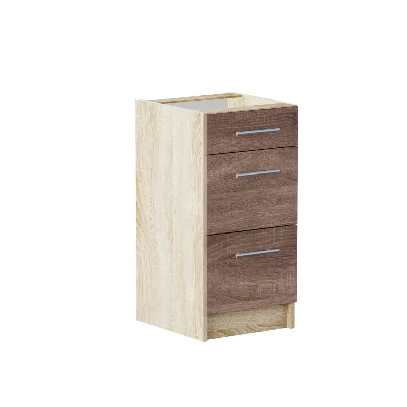 Кухонный модуль ЭКО 400 низ 3 ящика 400х456х820 мм Сонома/Трюфель