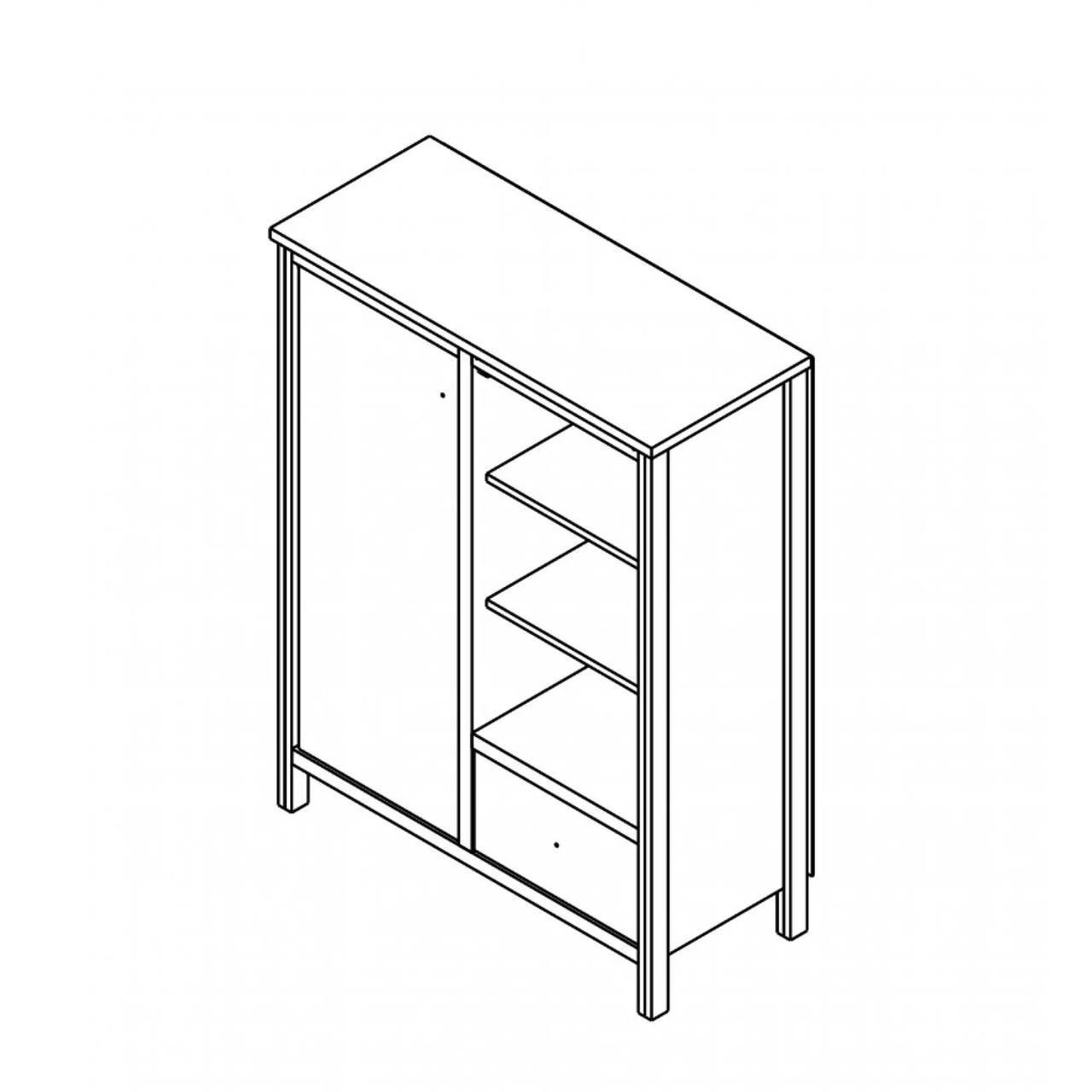 Комод у вітальню Гербор Чос KOM1D1S Дуб Тахо/Чорний (GRB-1166) - фото 2