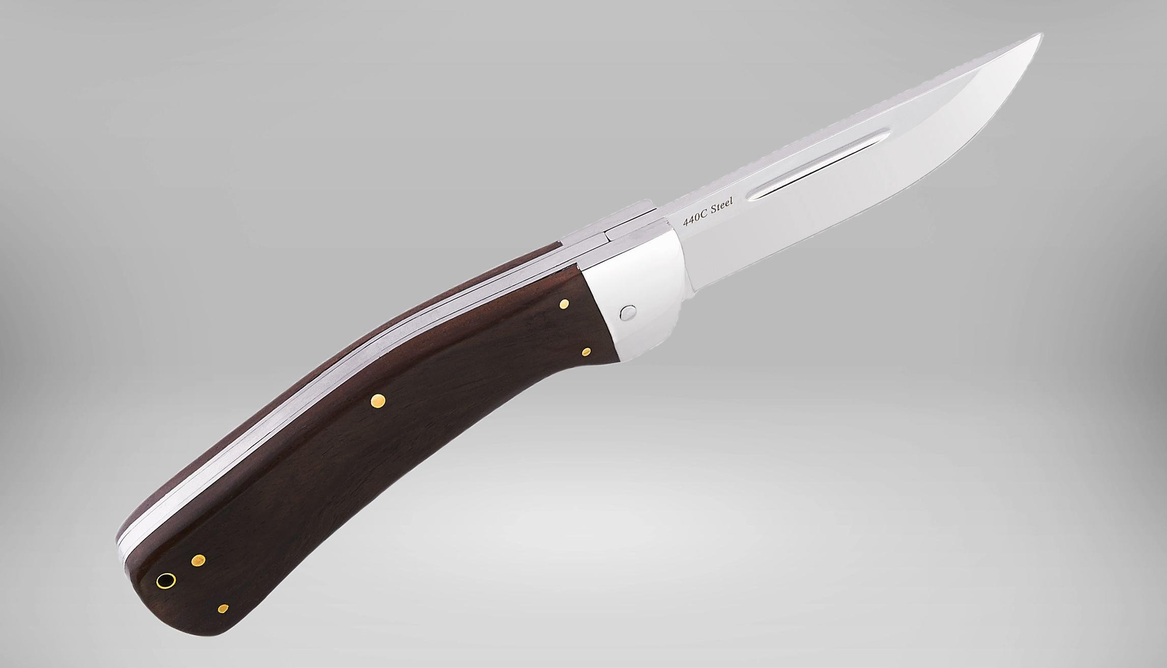 Ніж викидний автоматичний GW1315 на кнопці з рукояткою з натурального дерева - фото 3