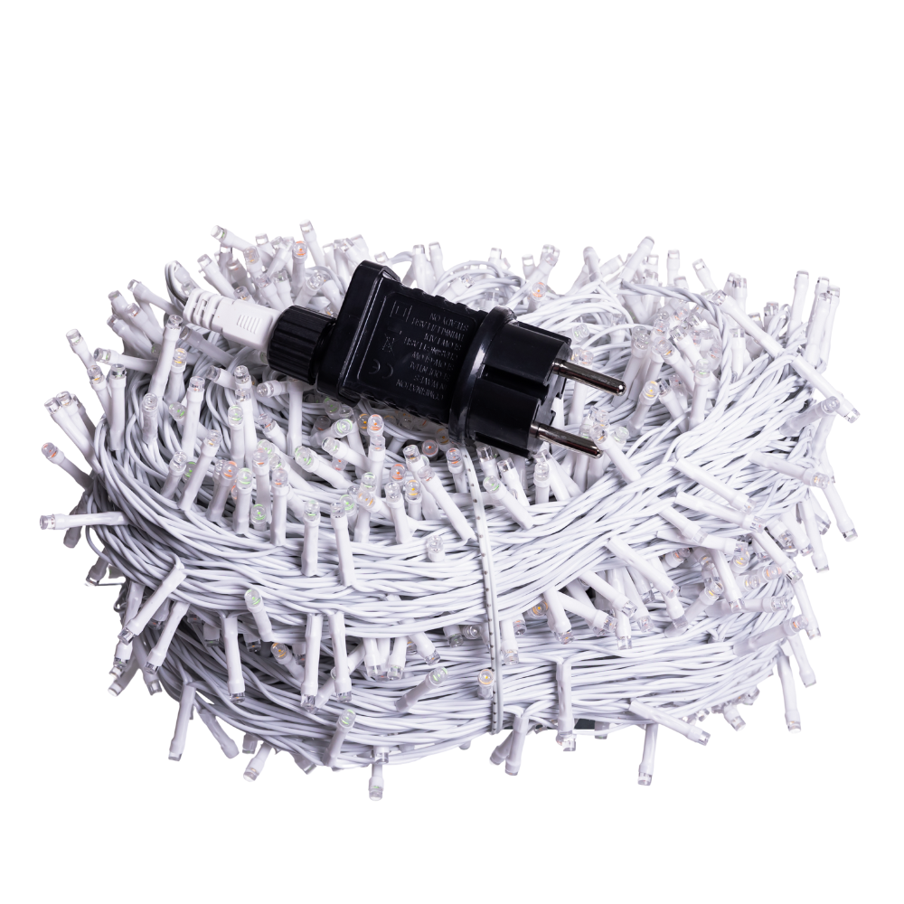 Гірлянда вулична Різдвяна фея 100 м 1000 LED білий провід Різнокольоровий (CF1000L100MWML)