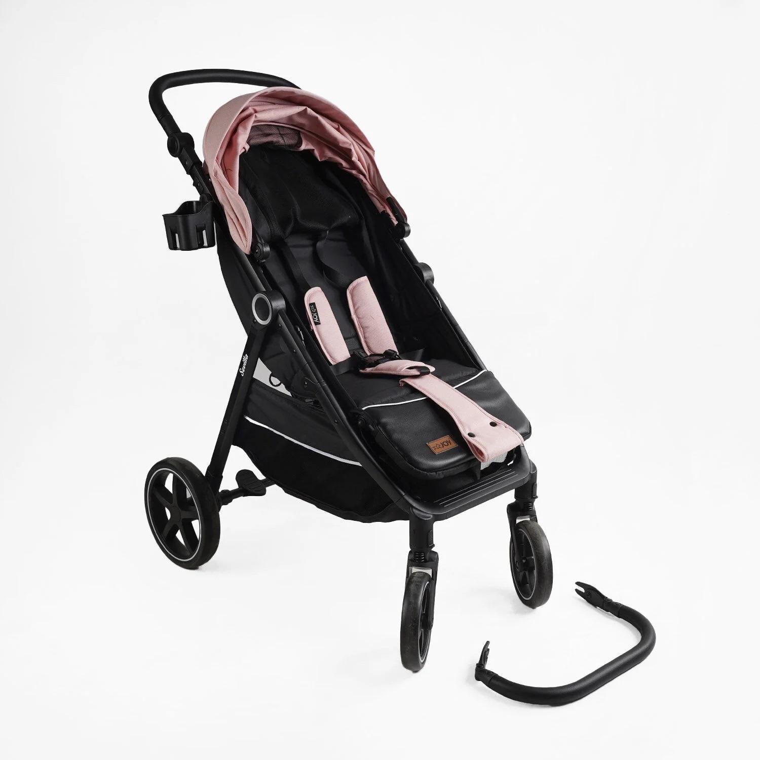 Дитячий візочок прогулянковий Sevillia JOY Black/Pink (170084) - фото 4