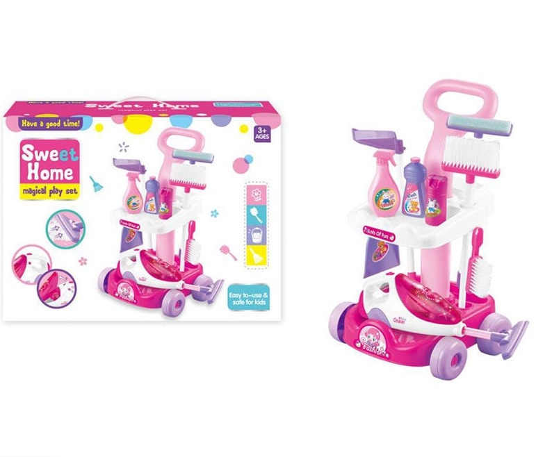 Набір для прибирання A 5928 пилосос на батарейках підсвічування імітація справжнього інструменту візочок відро швабра та аксесуари в коробці - фото 3 Набір для прибирання A 5928 пилосос на батарейках підсвічування імітація справжнього інструменту візочок відро швабра та аксесуари в коробці - фото 3