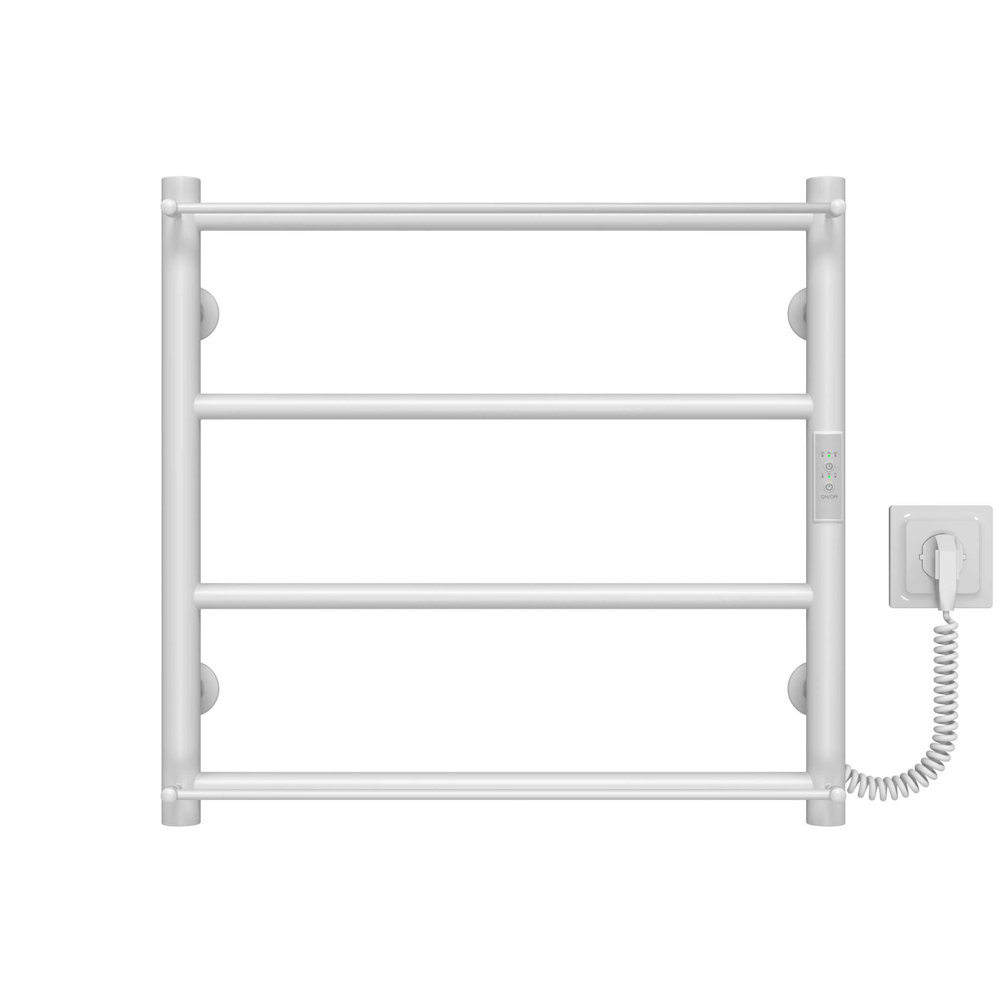 Полотенцесушитель электрический Deffi Ladder П4 WD03 нержавеющая сталь 400х500 мм Белый (C.LK.50.40.4.EWR3)