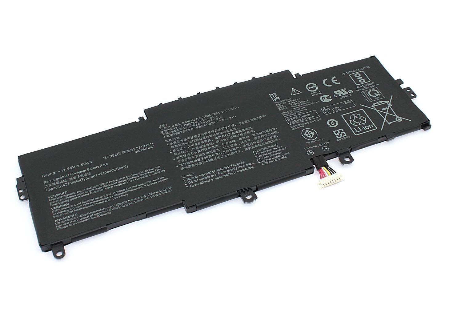 Аккумулятор для ноутбука Asus C31N1811 Zenbook 14 UX433FN 11,55 V 4335 mAh