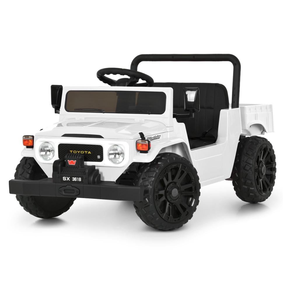 Детский электрический джип Bambi Toyota 12V одноместный до 50 кг Белый (DE-169-E-906)