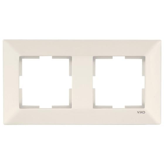 Рамка на 2 места горизонтальная VIKO Meridian Кремовый (90979012-WH) Рамка на 2 места горизонтальная VIKO Meridian Кремовый (90979012-WH)