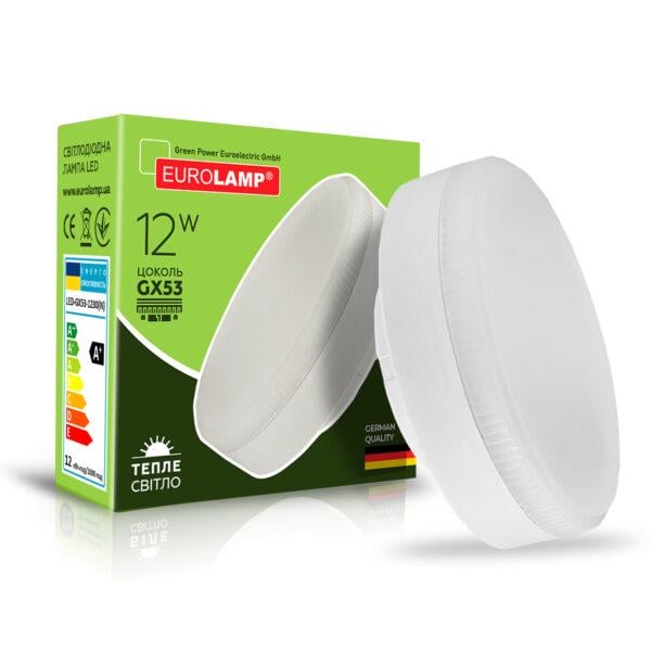 Лампа LED точечная Eurolamp GX53-12W-3000K (LED-GX53-1230(N))