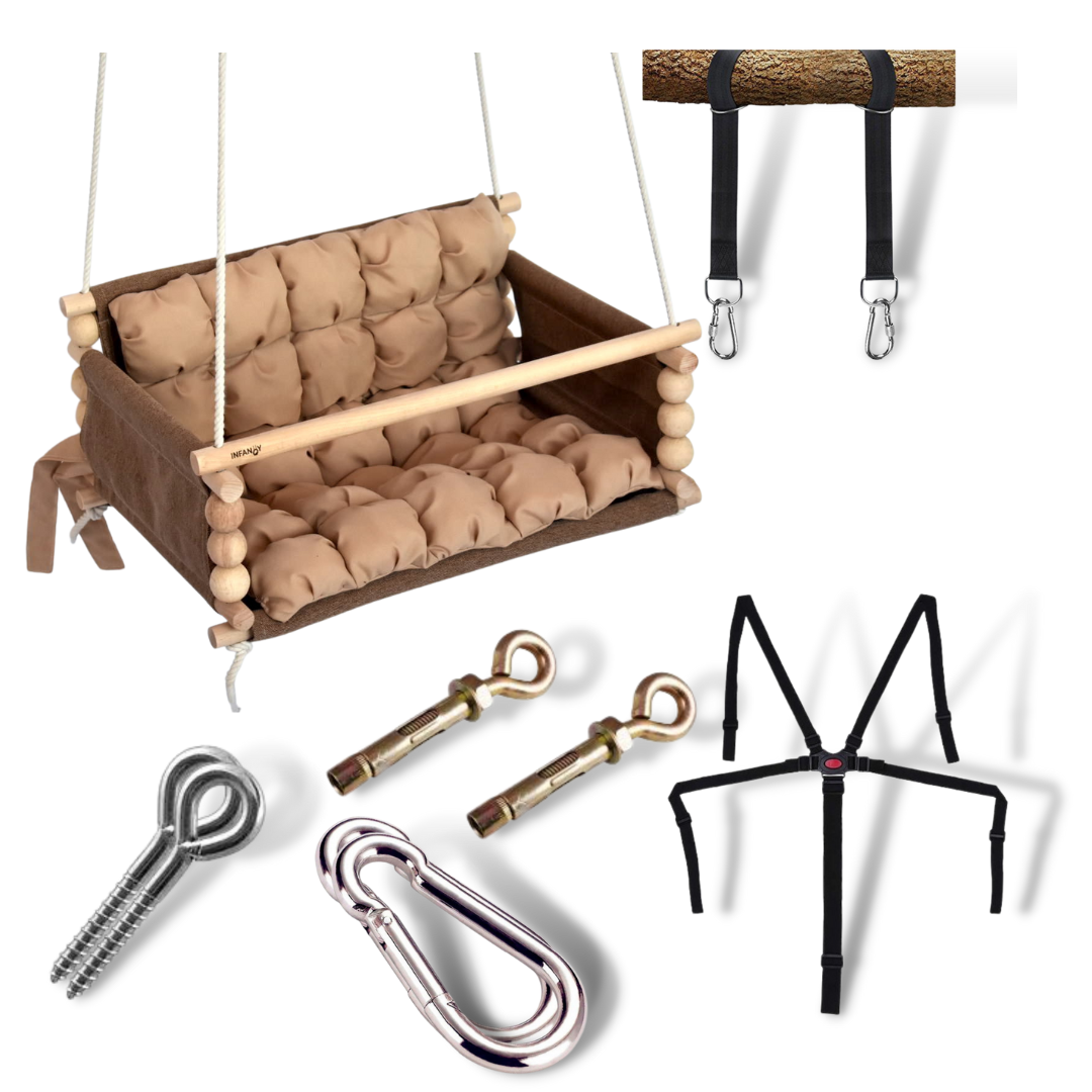 Дитяча гойдалка Infancy Маршмелоу Карамельний/Бежевий (9655894)