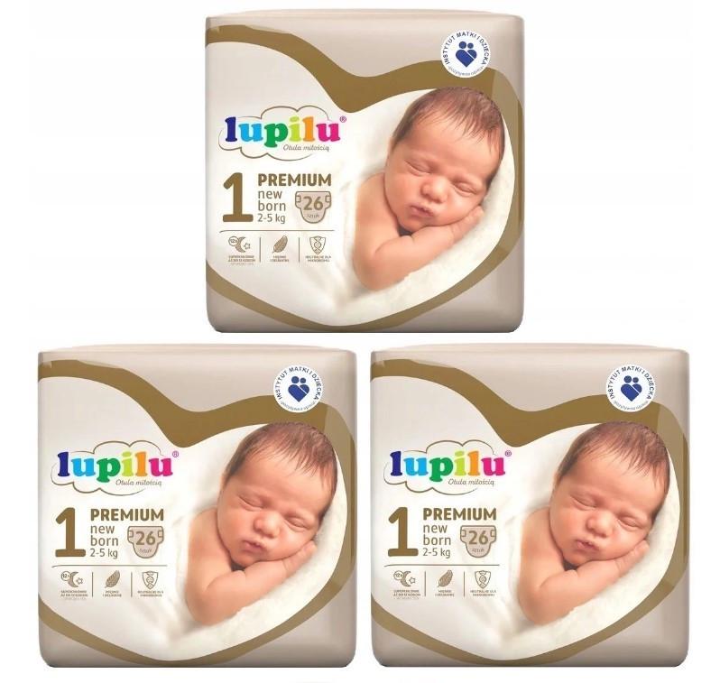 Підгузки дитячі Lupilu Premium New born р. 1/вага 2-5 кг 78 шт. (1608941038)