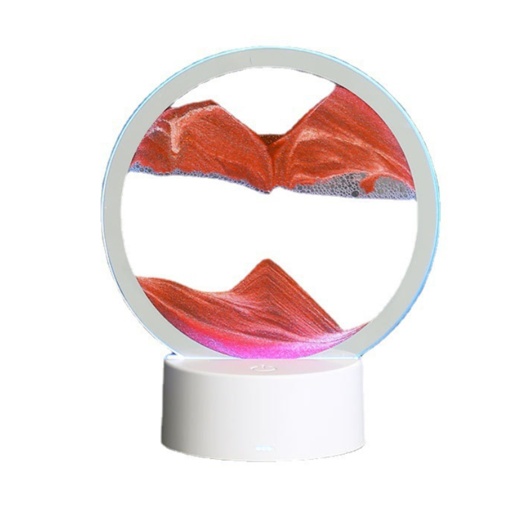 Ночник песочный настольный 3D сыпучие пески 7 режимов Красный (173/2)