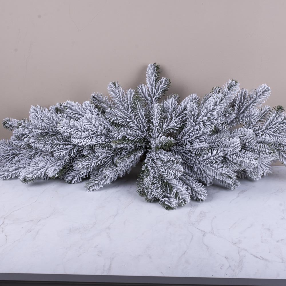 Гирлянда-екибана из ели заснеженная 100 см (5060)