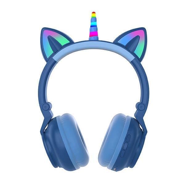 Наушники Cat с кошачьими ушками STN-27 Bluetooth беспроводные RGB Синий