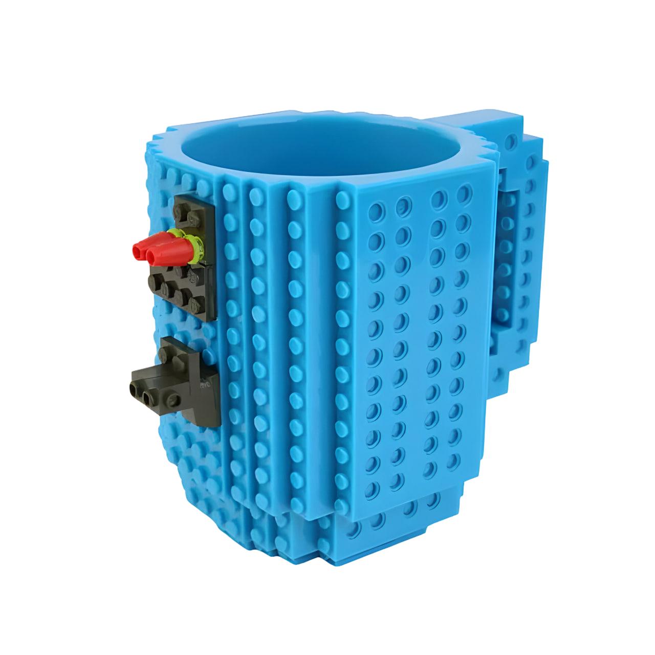 Чашка-конструктор для блоків 350 мл 14х10х13 см Блакитний (041-H)