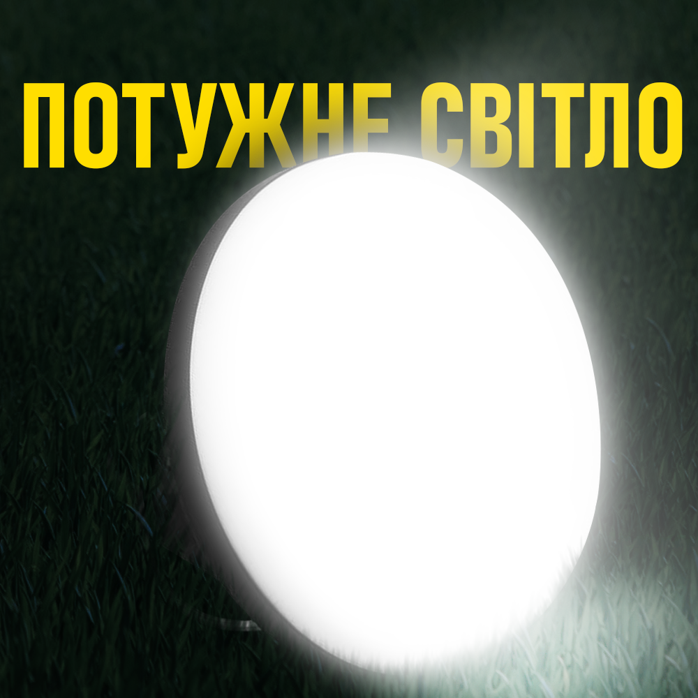 Світильник акумуляторний Andowl Q-LED10 LED 10 W аварійний прожектор із сонячною панеллю та повербанком - фото 4