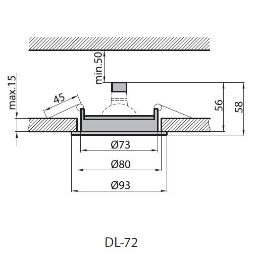 Світильник врізний Brilum DL-72 Хром (OS-DL7000-70) - фото 3 Світильник врізний Brilum DL-72 Хром (OS-DL7000-70) - фото 3