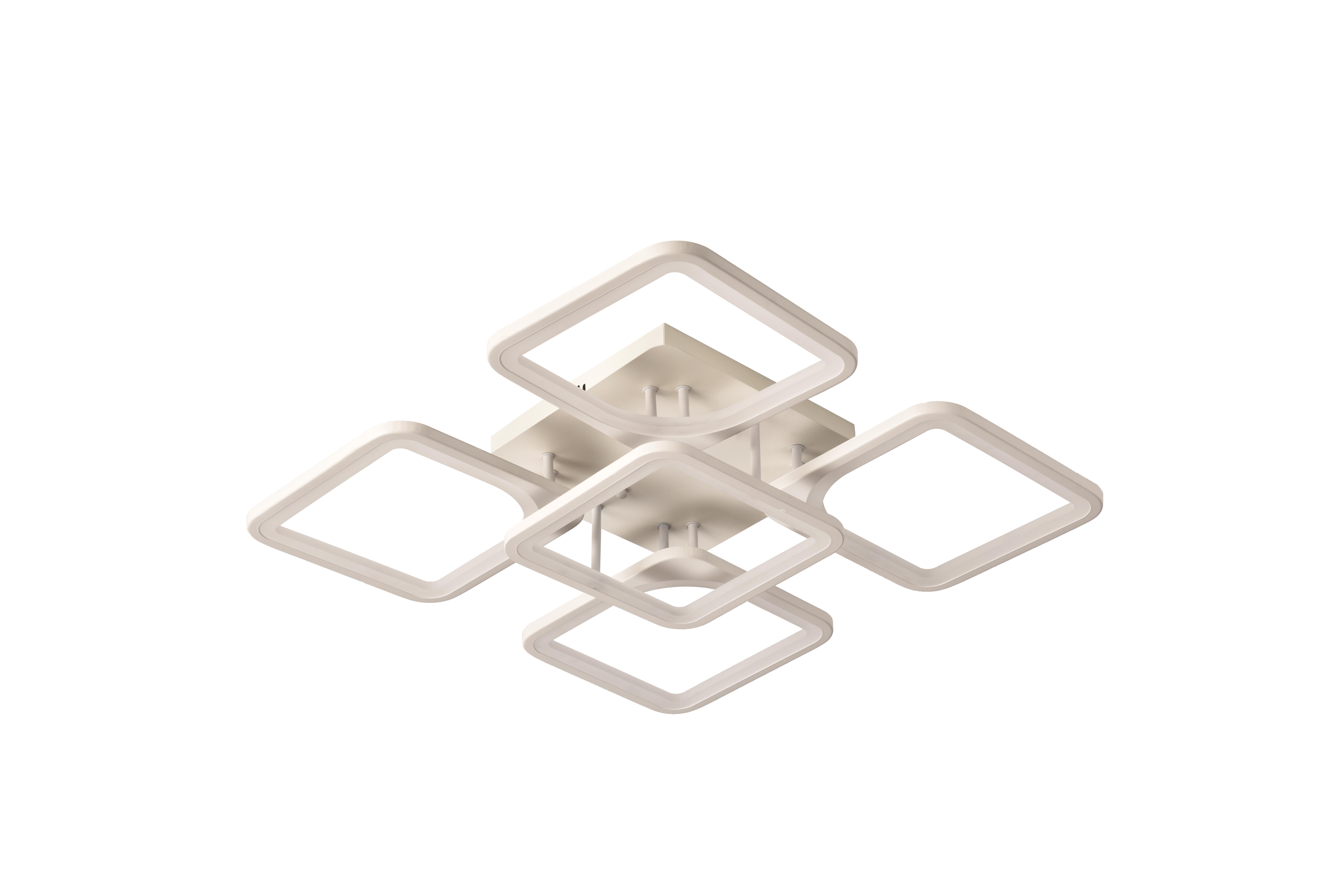 Люстра акриловая светодиодная квадратная Valeso V L6108-5 WT