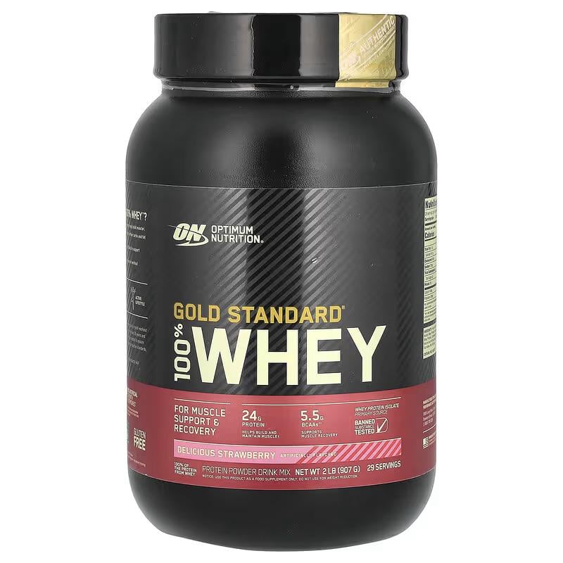 Протеїн Optimum Nutrition Gold Standard Whey Delicious Strawberry 907 г