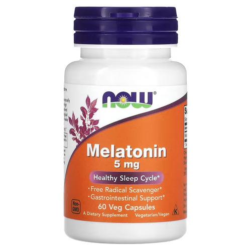 Мелатонін NOW Melatonin 5 мг 60 капс. (NOW-03555)