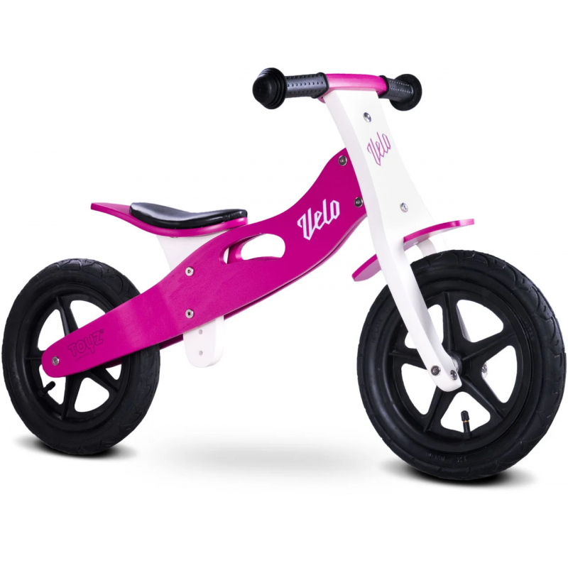 ᐉ Беговел Caretero Velo деревянный с надувными колесами 12" Purple
