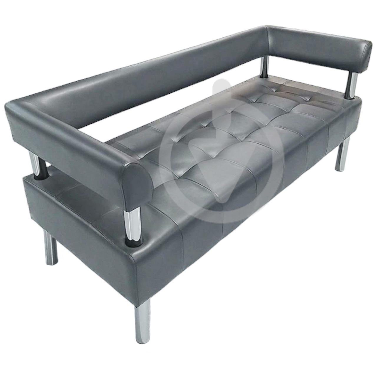 Диван офісний з підлокітниками AVVS для очікування/приймальної 100 см Світло-сірий (podlokotnik-proshit-75x100-lgr) - фото 1 Диван офісний з підлокітниками AVVS для очікування/приймальної 100 см Світло-сірий (podlokotnik-proshit-75x100-lgr) - фото 1