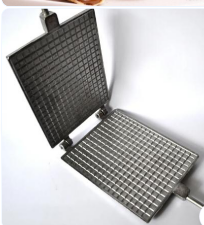 Форма для випічки вафель та вафельних трубочок прямокутна з дерев'яними ручками (23333257) - фото 4 Форма для випічки вафель та вафельних трубочок прямокутна з дерев'яними ручками (23333257) - фото 4