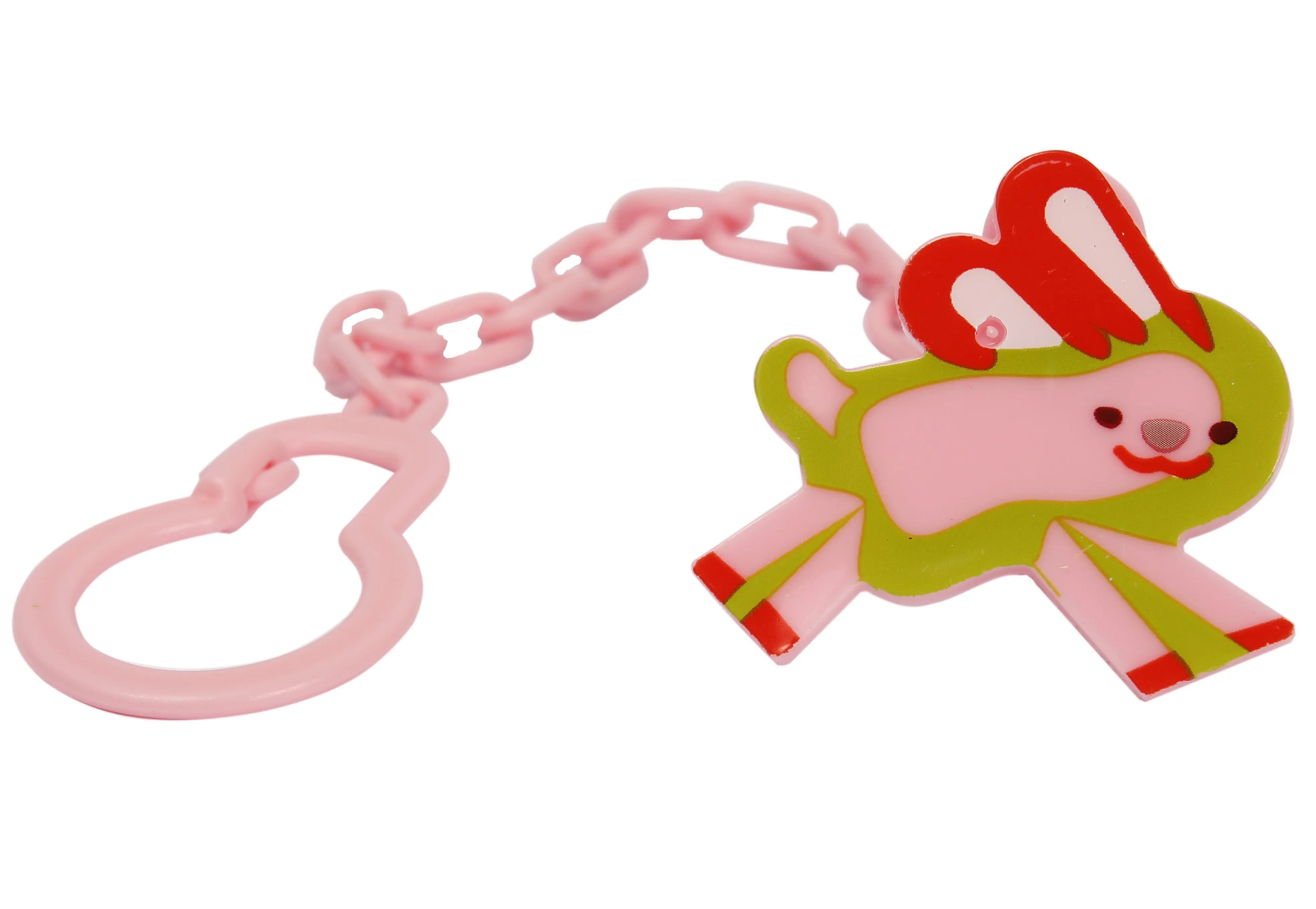 Ланцюжок для пустушки Курносики Зайчик з кліпсою Рожевий (870895)