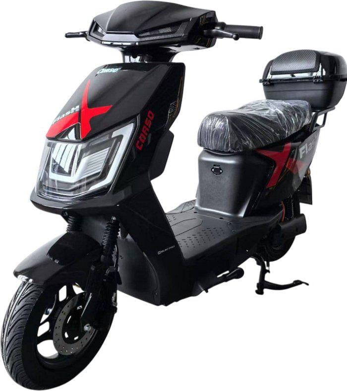 Електроскутер двомісний Corso FLASHX 1200W 72V/23Ah LiFePO4 Чорний