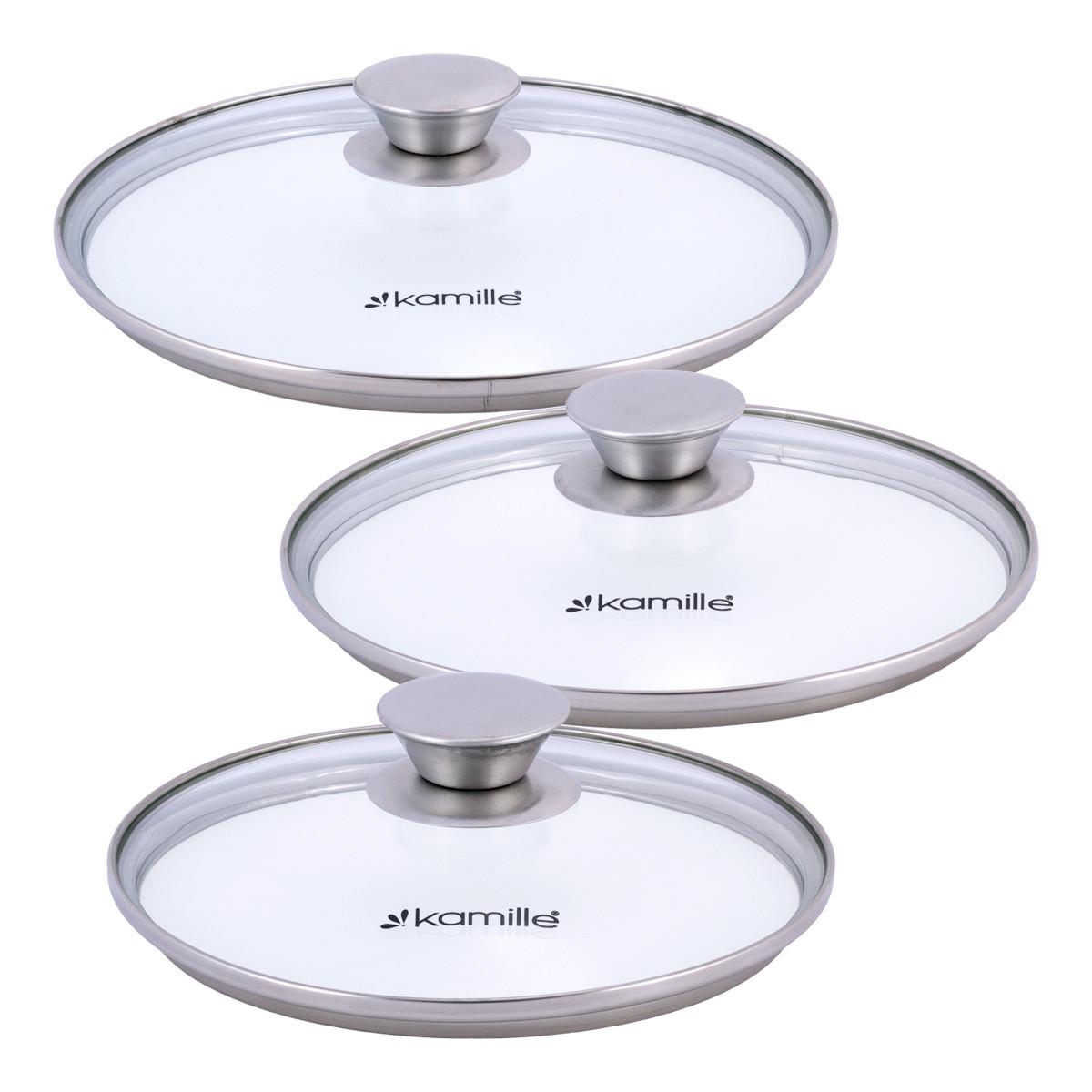 Набір каструль із кришками Kamille КМ-4905 із нержавіючої сталі з 6 предметів Сталевий (150-84-4905) - фото 7 Набір каструль із кришками Kamille КМ-4905 із нержавіючої сталі з 6 предметів Сталевий (150-84-4905) - фото 7