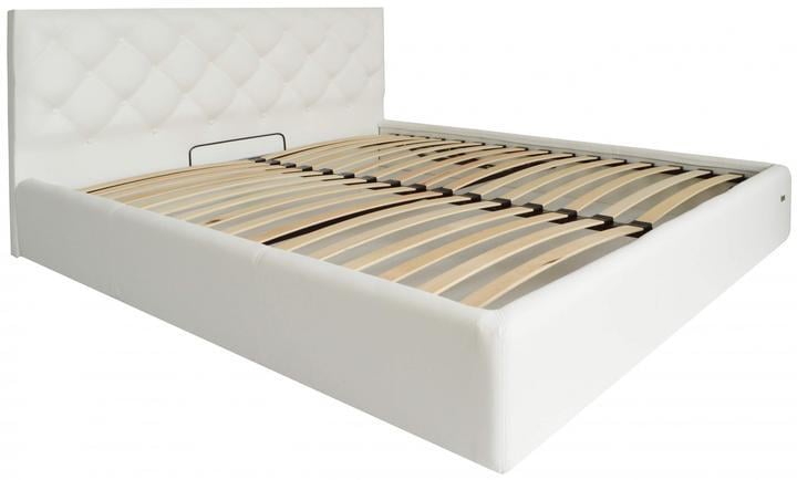 Кровать-подиум BristolNew Design Standart Fly экокожа с пуговицами 120х200 см Белый Кровать-подиум BristolNew Design Standart Fly экокожа с пуговицами 120х200 см Белый