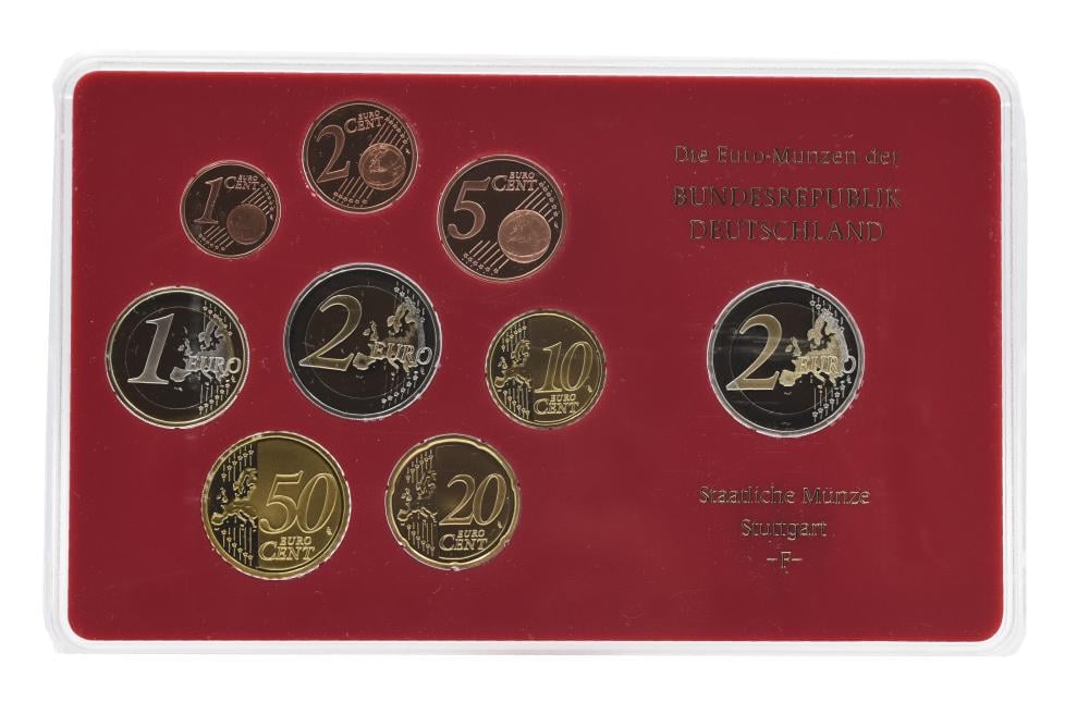 Коллекционные монеты Германия набор из 9 монет евро 2011 UNC F 1/2/5/10/20/50 евроцентов/1/2 евро/памятная 2 евро Блистер (М22712) Коллекционные монеты Германия набор из 9 монет евро 2011 UNC F 1/2/5/10/20/50 евроцентов/1/2 евро/памятная 2 евро Блистер (М22712)