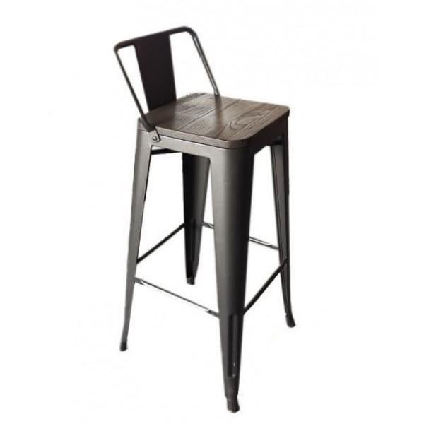Стул барный Group SDM Толикс Вуд металл/дерево Черный матовый
