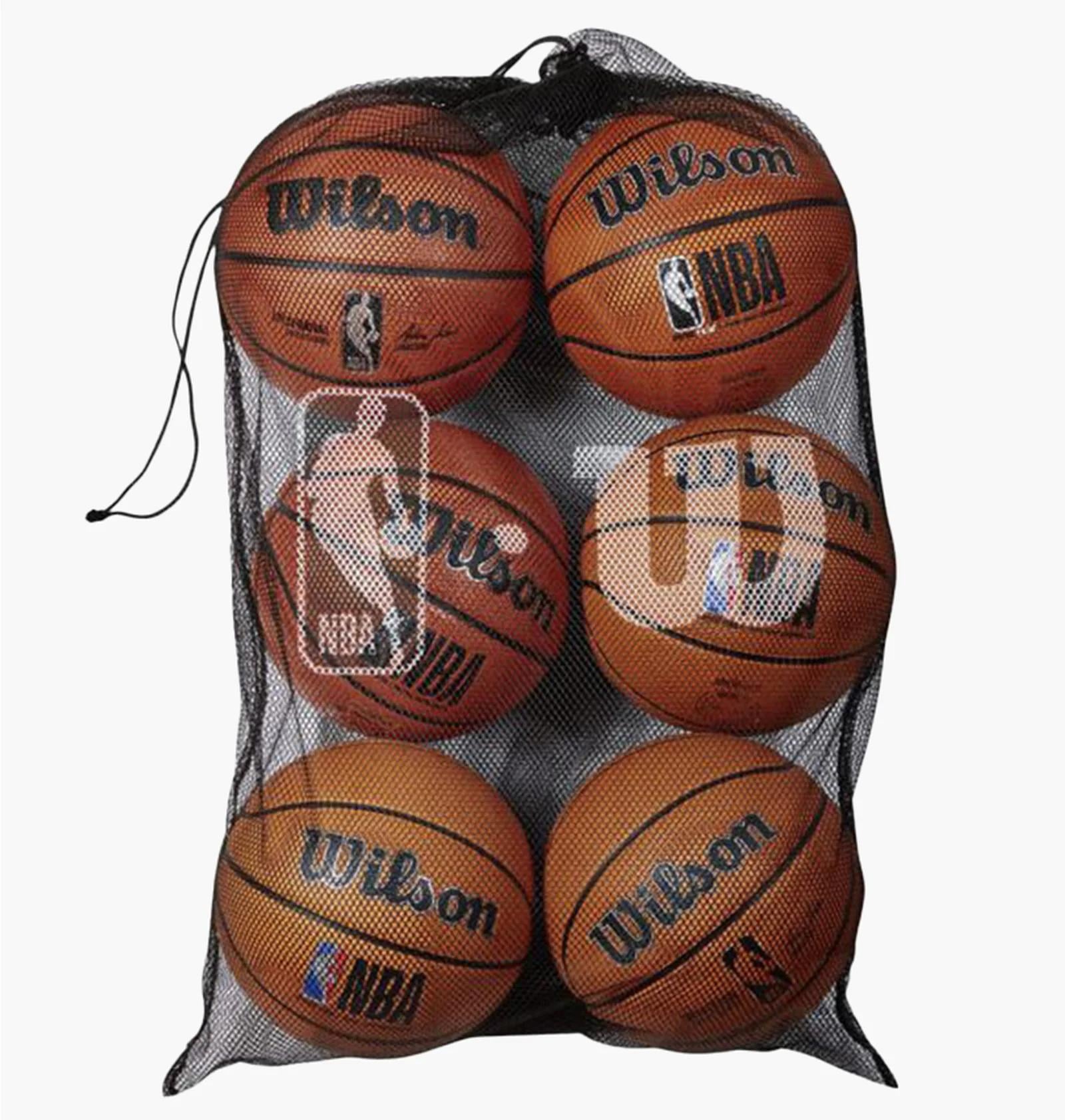 Сітка для м'ячів Wilson W NBA 6 BALL MESH CARRY BAG BK 90 л 85х38 см Чорний (WTBA70030)