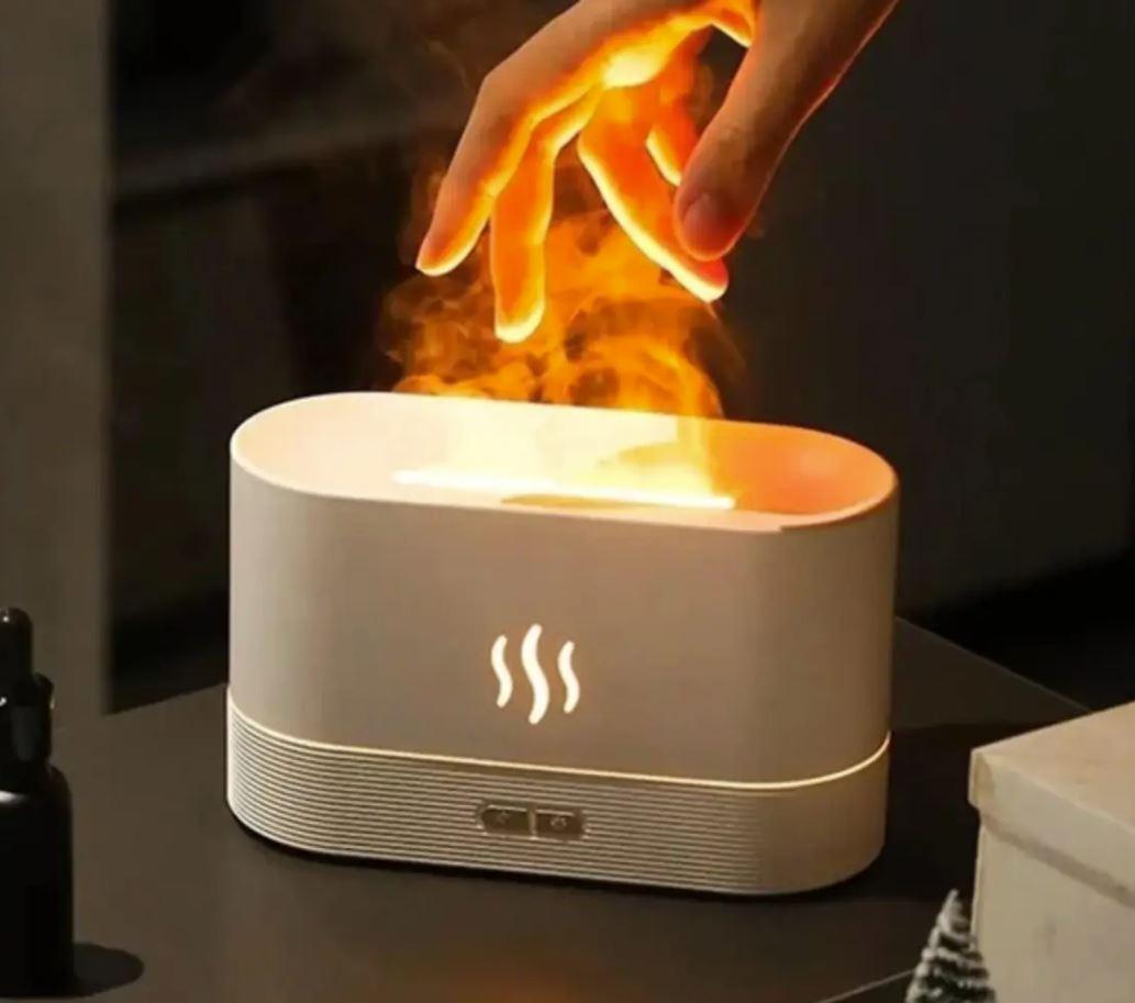Увлажнитель воздуха Вулкан с эффектом пламени и ночником 7 цветов DQ-7 Белый - фото 3