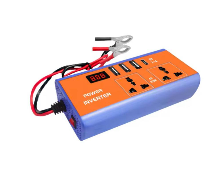 Инвертор автомобильный 500W 12/220 преобразователь напряжения с USB и цифровым дисплеем (inv500W) - фото 1