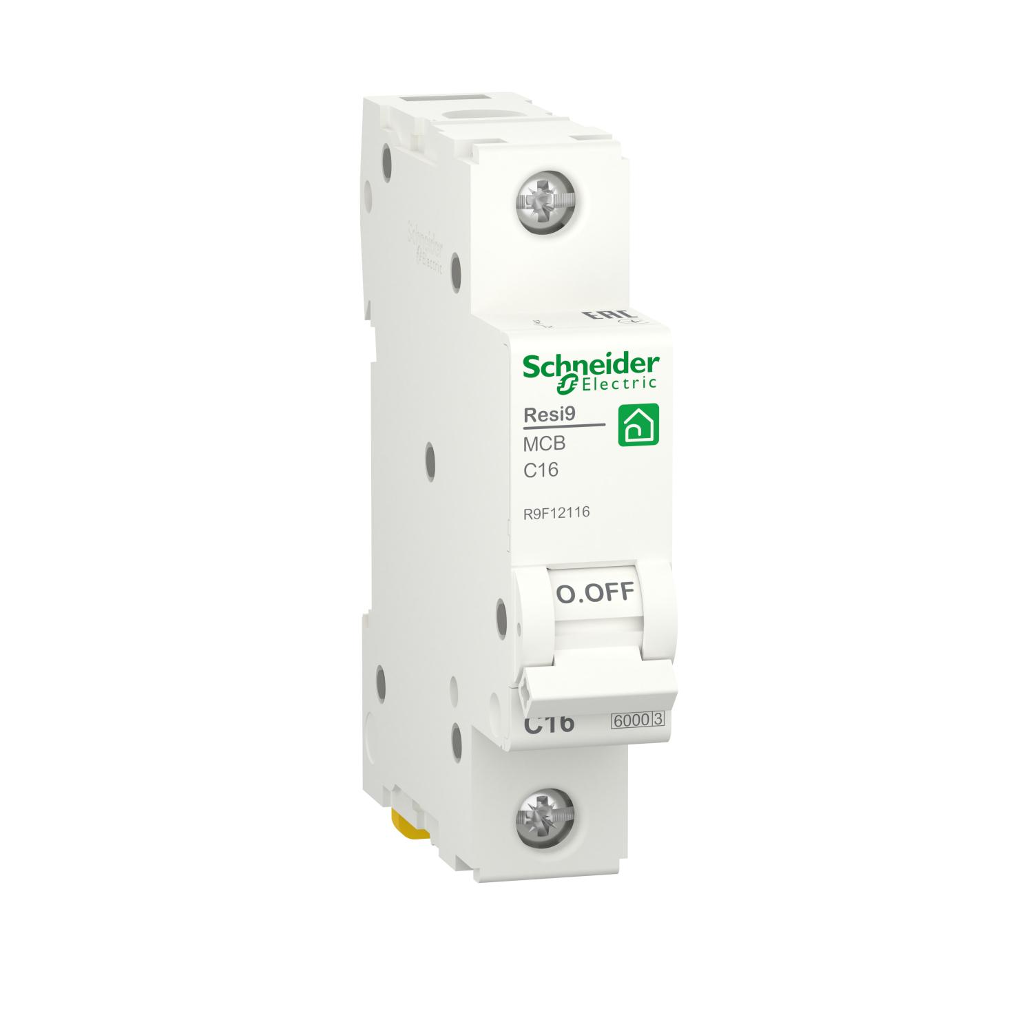 Автоматичний вимикач Schneider Electric RESI916 А 1P крива С 6 kA (R9F12116)