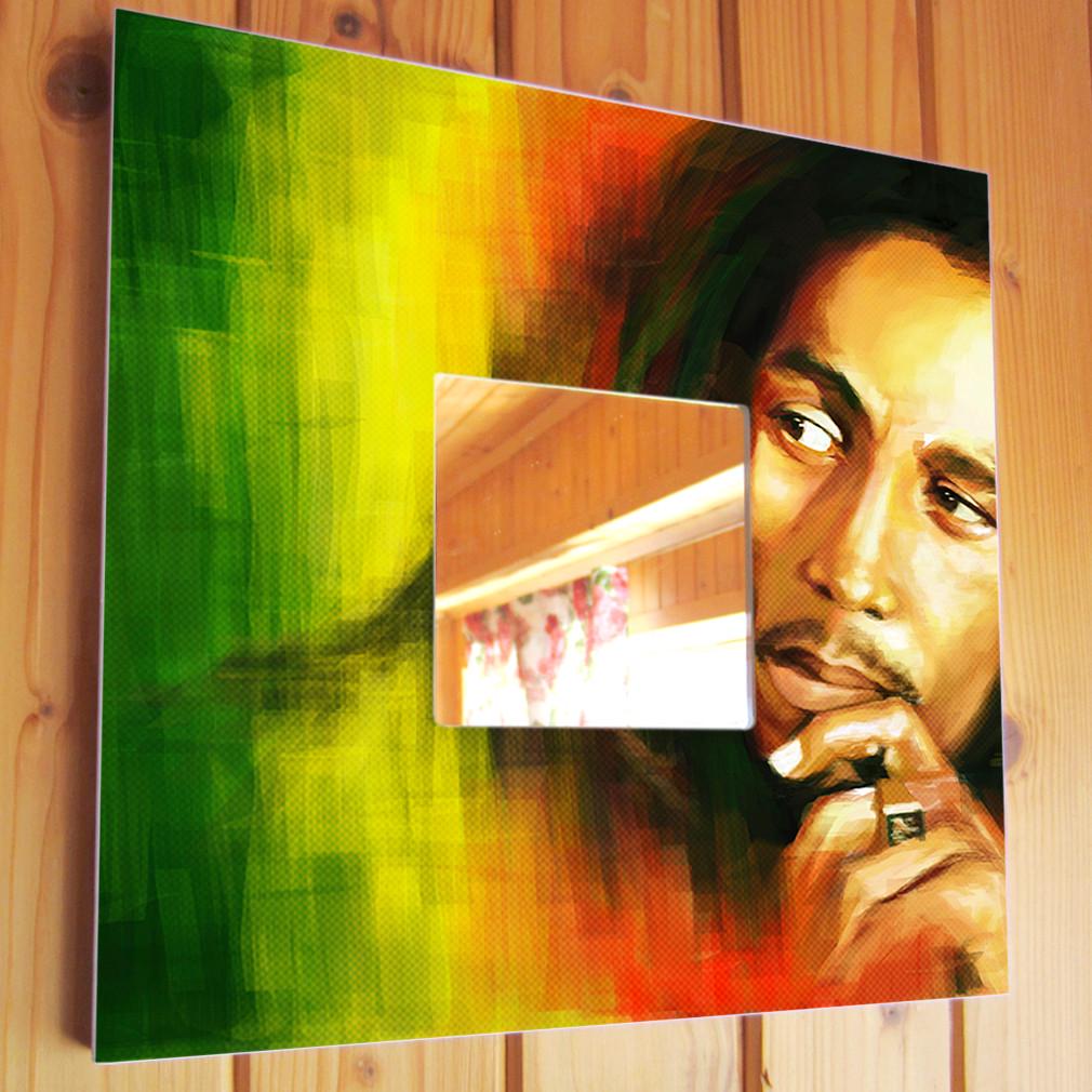 Зеркало настенное Bob Marley 260х260 мм (M03324)