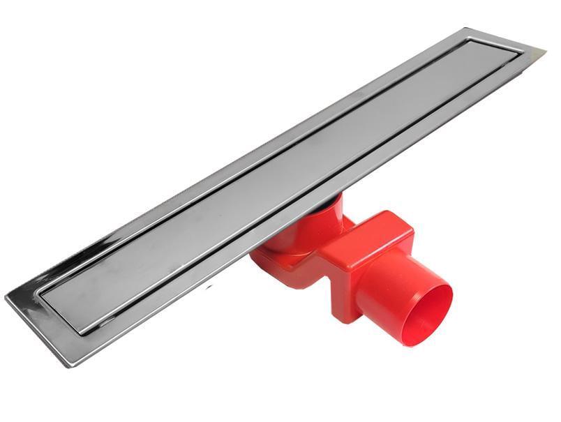 Трап душевой линейный MesaTeknik Draingate из нержавеющей стали с цельной крышкой 50 мм и 400 мм (RS-MTS 59250-40F-01)