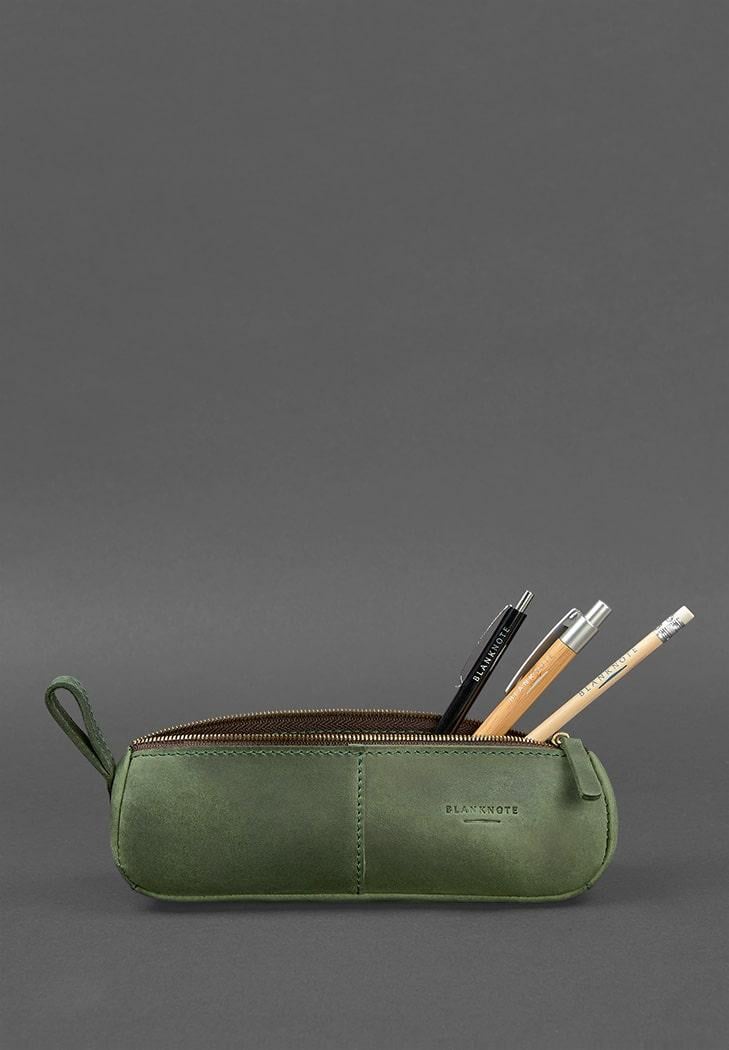 Пенал-нефр шкіряний 4.0 Crazy Horse Зелений (A-026905) - фото 2