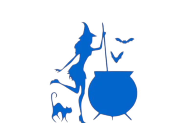 Наклейки на Хэллоуин фосфорные 15x14 см Синий (N289)