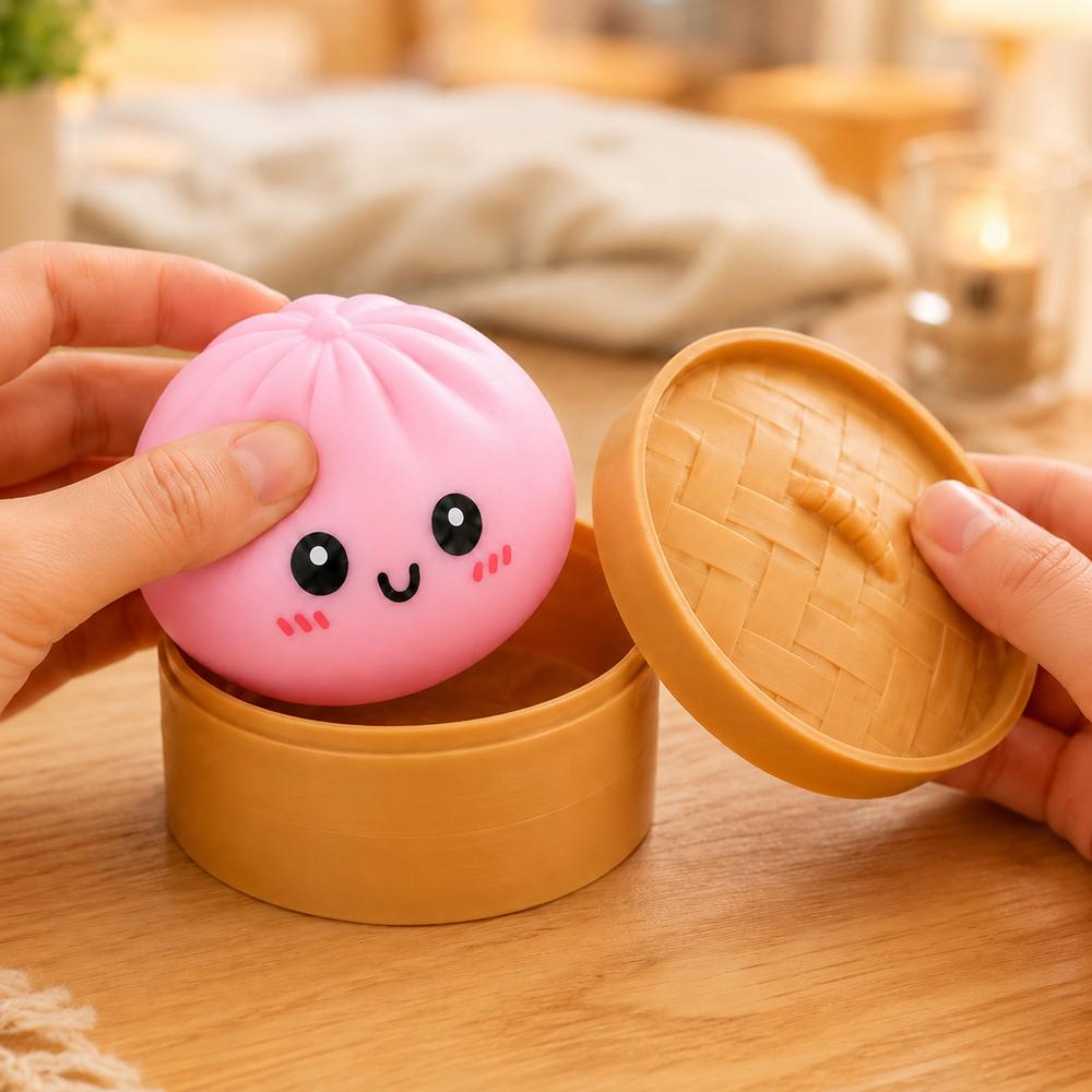 Антистресс-игрушка Bun Rainbow Mystery Squishy Dumpling Пельмень 10 см Розовый Антистресс-игрушка Bun Rainbow Mystery Squishy Dumpling Пельмень 10 см Розовый