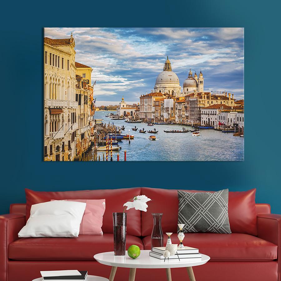 Настенный декор картина на холсте для интерьера Венеция 80x54 см (393-1)