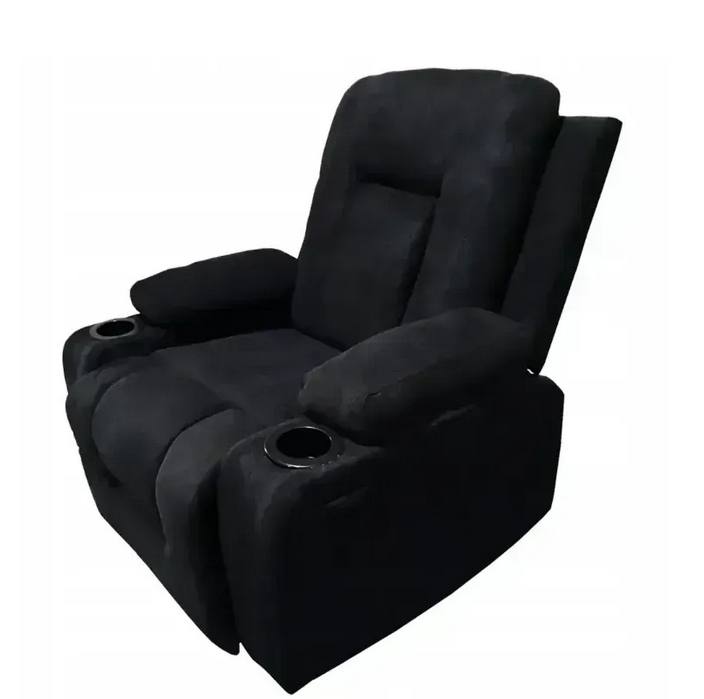 Массажное кресло Bass Polska с подогревом 5 режимов массажа и вращением 360° Черный (BH 30044)