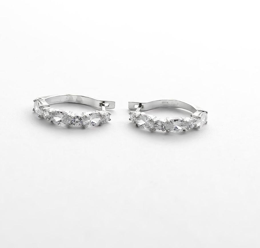 Серьги серебряные Maxi Silver 8102 с замком конго (88102)